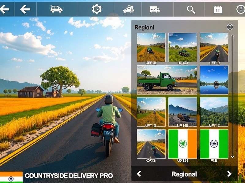 Countryside Delivery Pro vehicle customization screen